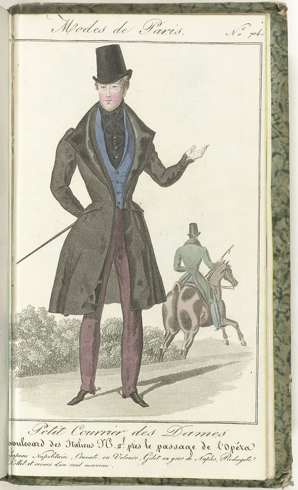 Petit Courrier des Dames, 25 février 1830, No. 704 : Chapeau Napolitain... (1830) by anonymous and Dondey Dupré