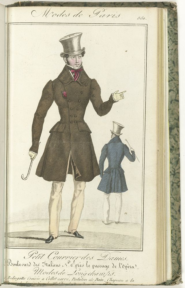 Petit Courrier des Dames, 25 avril 1828, No. 550 : Modes de Longchamps... (1828) by anonymous and Dondey Dupré