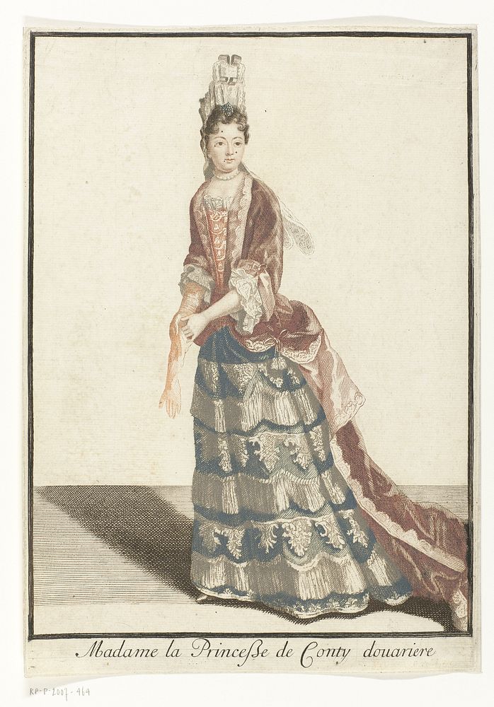 Portret van Marie Anne de Bourbon (c. 1680 - 1729) by Robert Bonnart