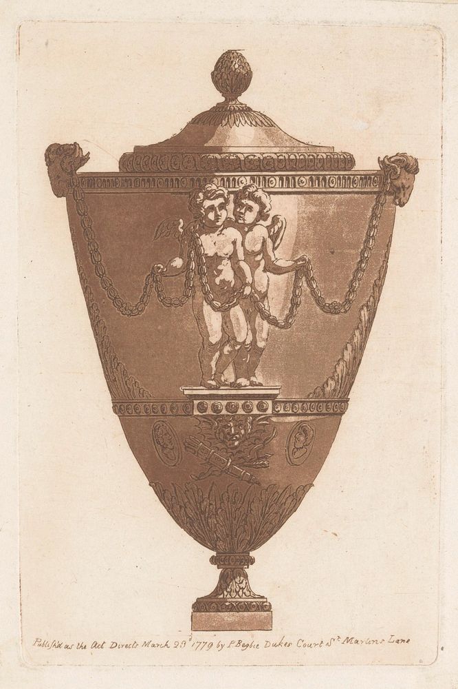 Antieke vaas met putti (1779) by Patrick Begbie and Patrick Begbie