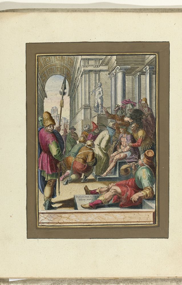 Doornenkroning (1596 - 1598) by Zacharias Dolendo, Karel van Mander I and Jacques de Gheyn II