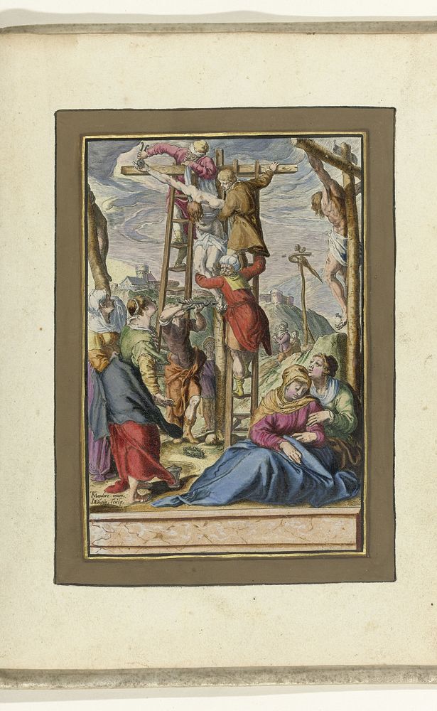 Kruisafneming (1596 - 1598) by Jacques de Gheyn II, Karel van Mander I and Jacques de Gheyn II