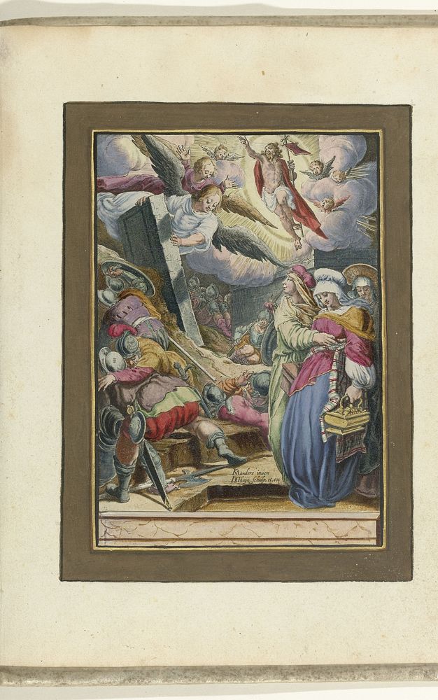 Opstanding (1596 - 1598) by Jacques de Gheyn II, Karel van Mander I and Jacques de Gheyn II