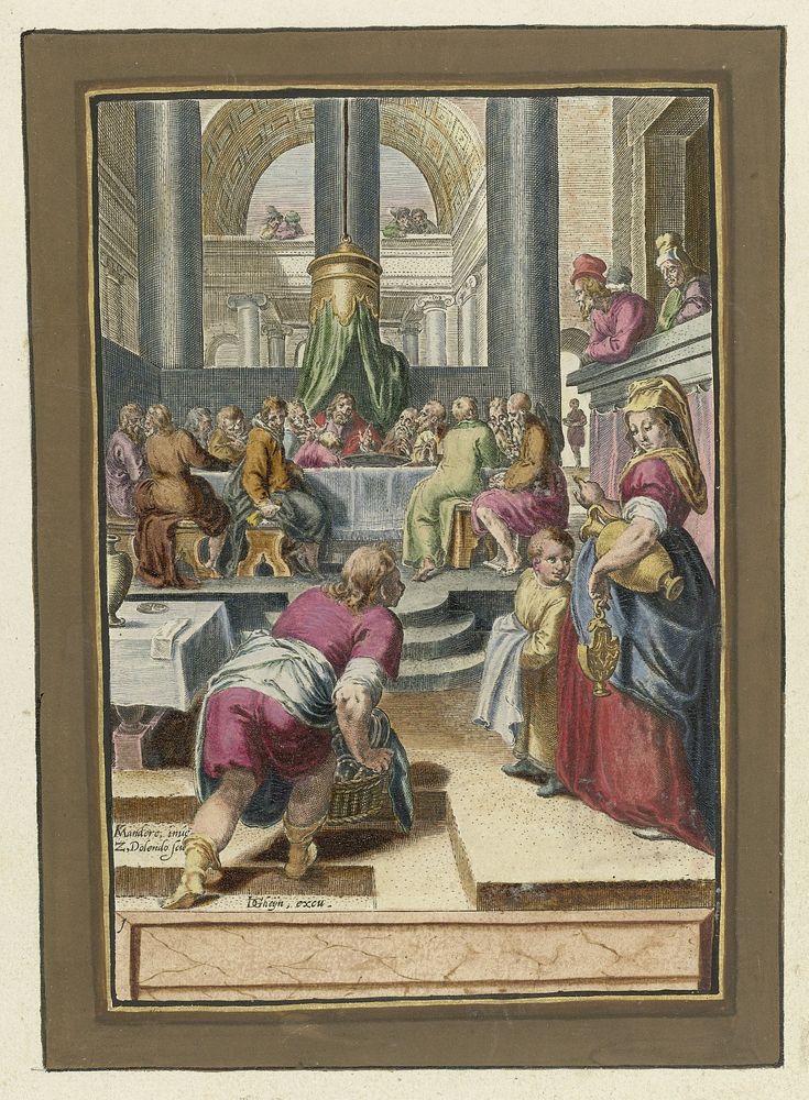 Laatste Avondmaal (1596 - 1598) by Zacharias Dolendo, Karel van Mander I and Jacques de Gheyn II