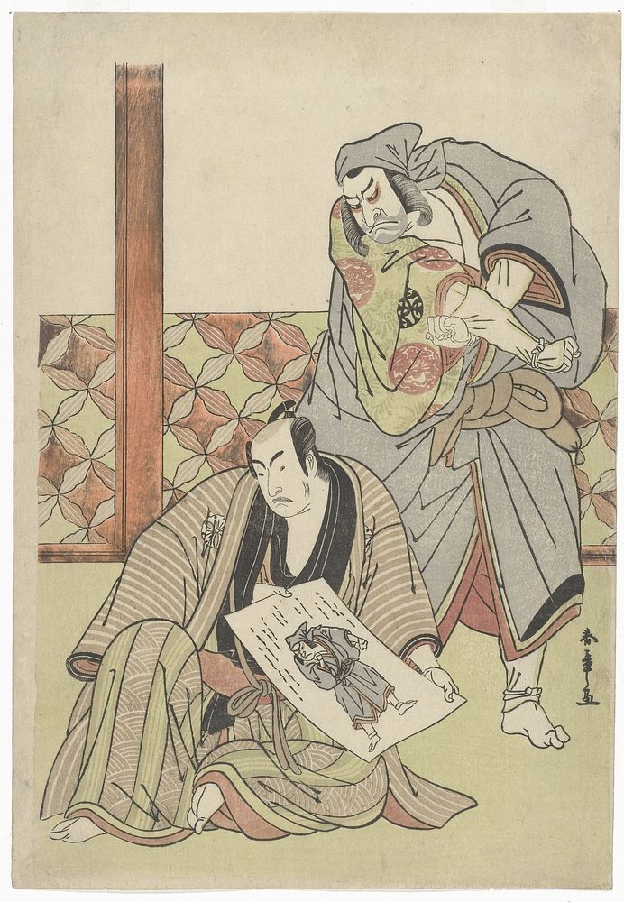 Twee acteurs (c. 1780 - c. 1790) by Katsukawa Shunsho