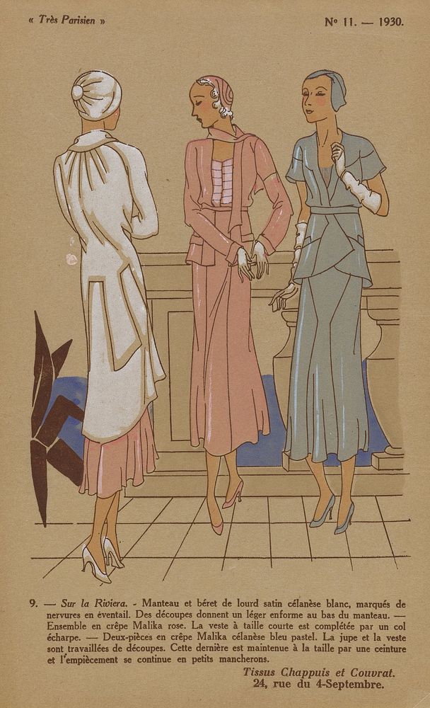 Très Parisien, 1930, No. 11: 9. - Sur la Riviera... (1930) by anonymous, Chappuis et Couvrat and G P Joumard