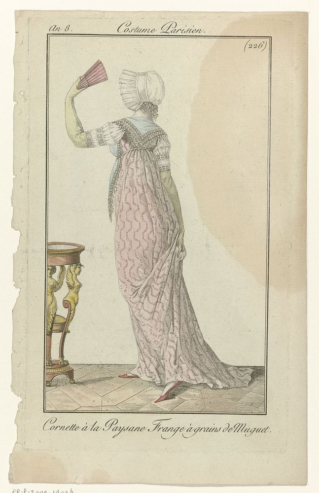 Journal des Dames et des Modes, Costume Parisien, 29 juin 1800, An 8 (226) : Cornette à la Paysan (...) (1800) by anonymous…