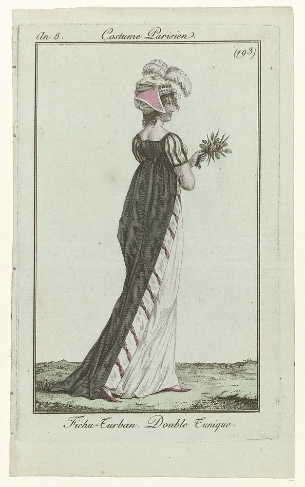 Journal des Dames et des Modes, Costume Parisien, 9 février 1800, An 8 (193) : Fichu-turban (...) (1800) by anonymous and…