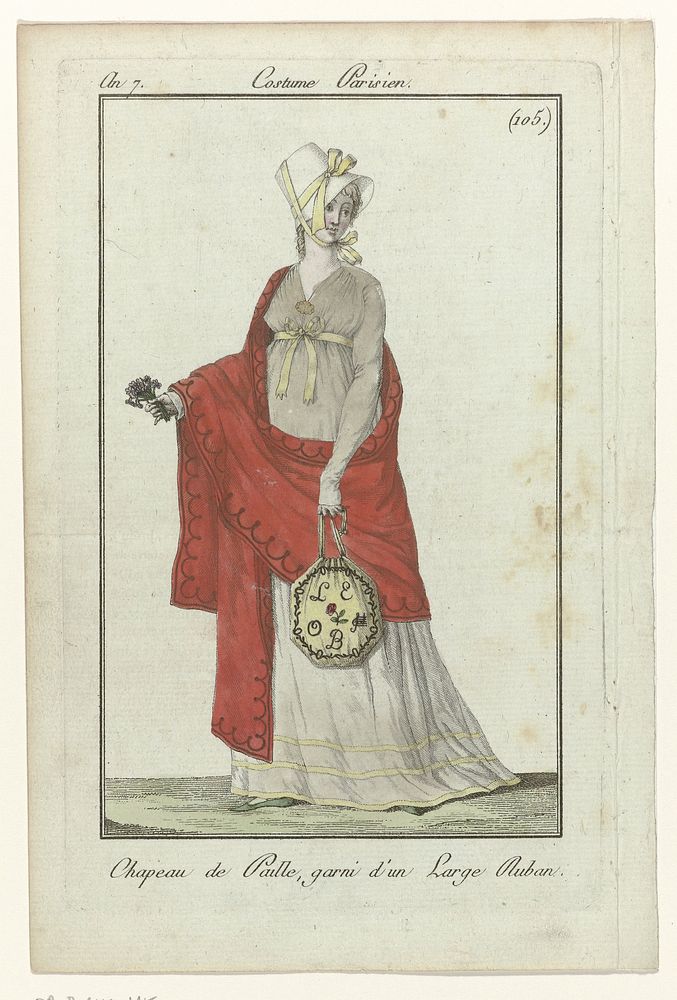Journal des Dames et des Modes, Costume Parisien, 4 mai 1799, An 7 (105) : Chapeau de Paill (...) (1799) by anonymous and…