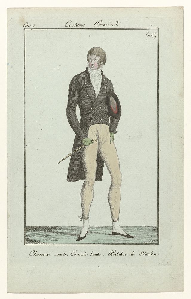 Journal des Dames et des Modes, Costume Parisien, 1799, An 7 (116) : Cheveux courts (...) (1799) by anonymous and Pierre de…