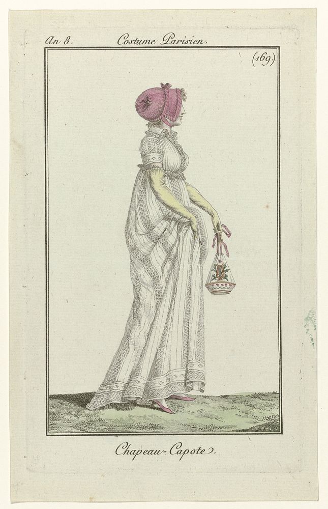 Journal des Dames et des Modes, Costume Parisien, 6 novembre 1799, An 8 (169) : Chapeau - Capote (1799) by anonymous and…