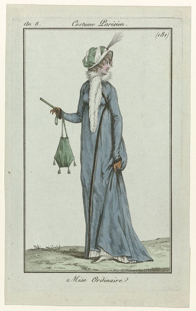 Journal des Dames et des Modes, Costume Parisien, 21 décembre 1799, An 8 (181) : Mise Ordinaire (1799) by anonymous and…