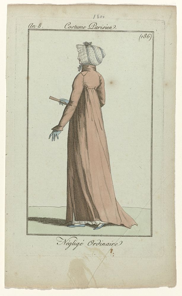 Journal des Dames et des Modes, Costume Parisien, 10 janvier 1800 , An 8 (186) : Négligé Ordinaire (1800) by anonymous and…