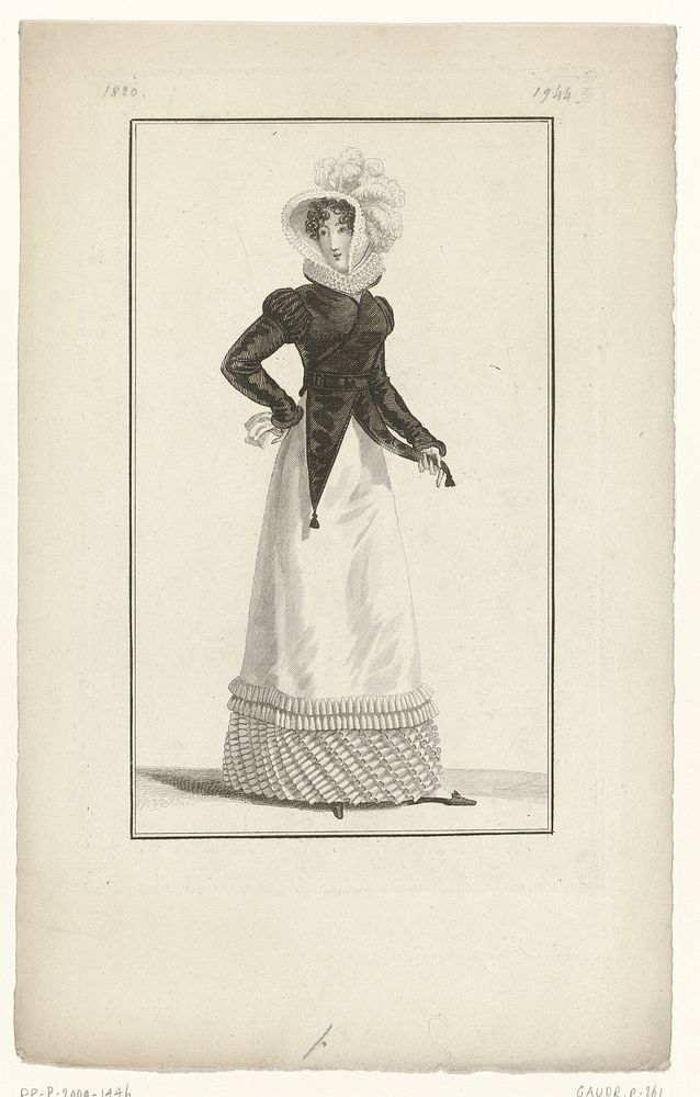 Journal des Dames et des Modes, Costume Parisien, 25 novembre 1820, (1944) (1820) by anonymous and Pierre de la Mésangère