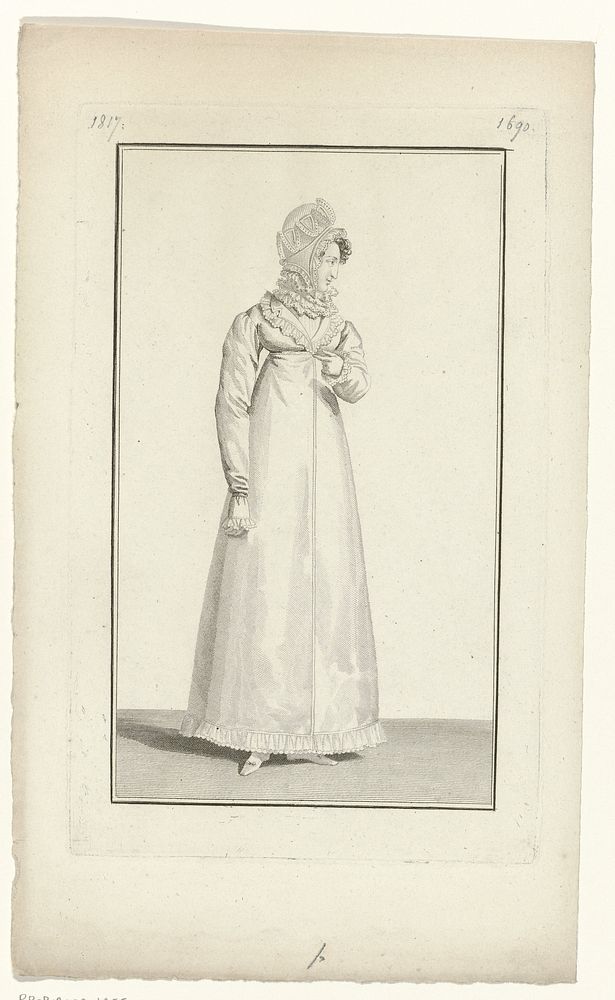 Journal des Dames et des Modes, Costume Parisien, 15 novembre 1817 (1690) : Bonnet de tull (...) (1817) by anonymous and…