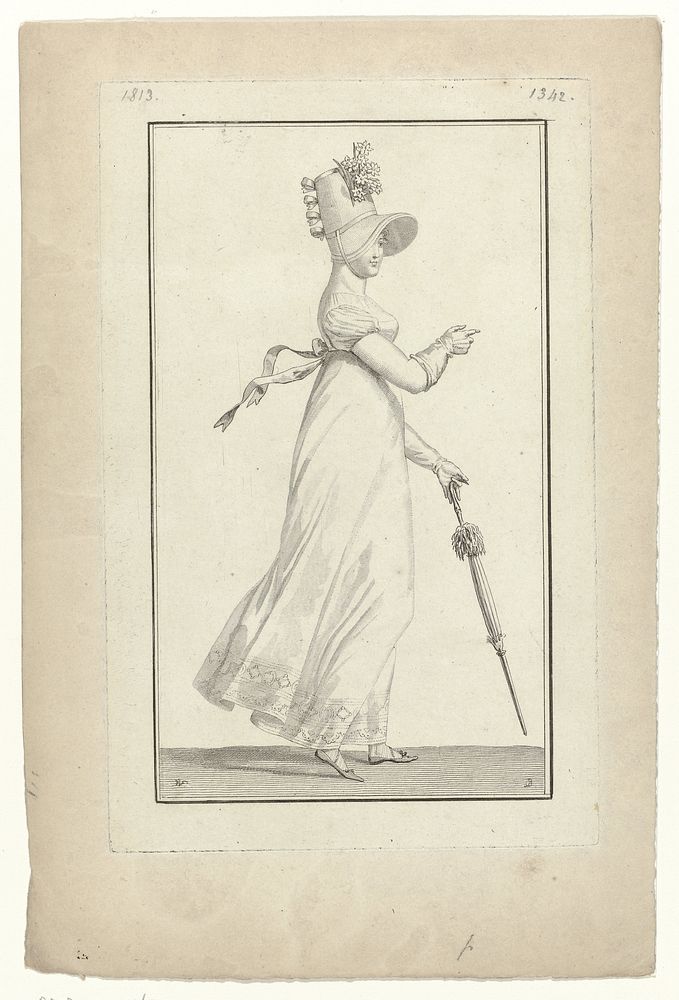 Journal des Dames et des Modes, Costume Parisien, 25 septembre 1813 (1342) (1813) by Pierre Charles Baquoy, Horace Vernet…