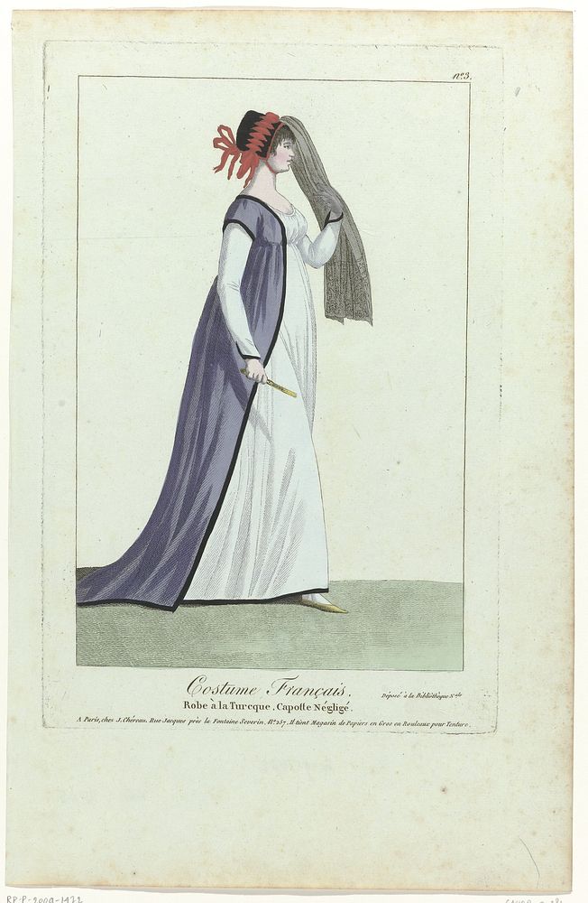Costume Français, No.3 : Robe à la Turcque (1799 - 1810) by anonymous and J Chereau