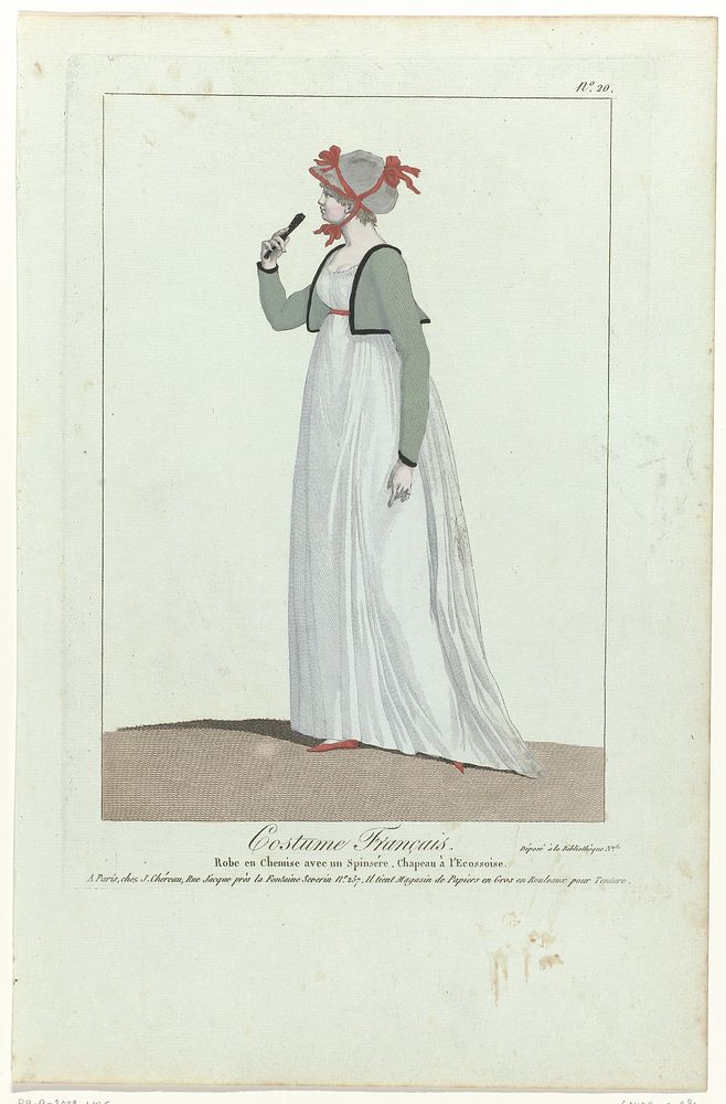 Costume Français, puis Nouveau Costume Parisien 1799-1810, No. 20: Robe en Chemis (...) (1799 - 1810) by anonymous and J…