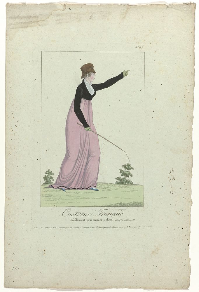 Costume Français, puis Nouveau Costume Parisien 1799-1810, No. 97: Habillement pour monter (...) (1799 - 1810) by anonymous…