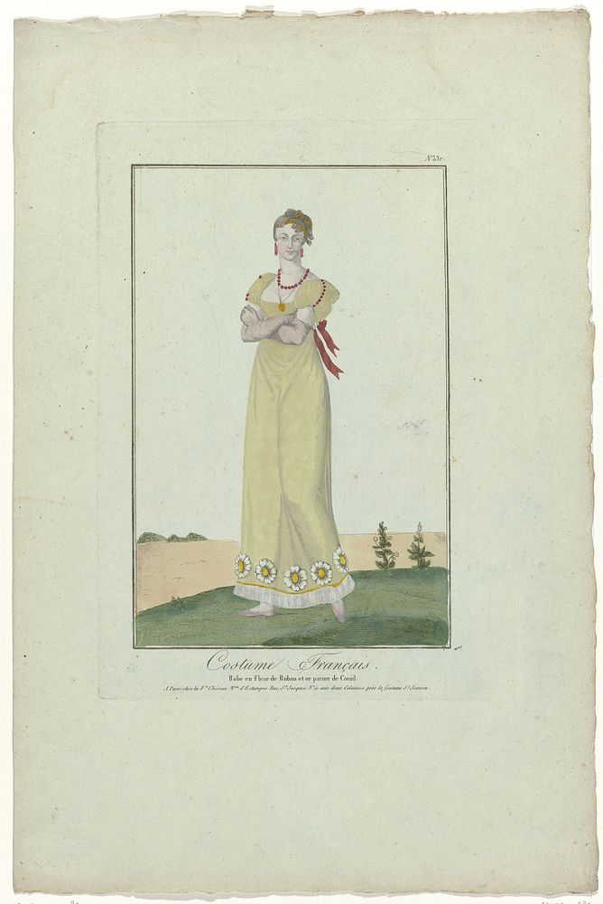 Costume Français, puis Nouveau Costume Parisien 1799-1810, No. 131: Robe en Fleur (...). (1799 - 1810) by anonymous and J…