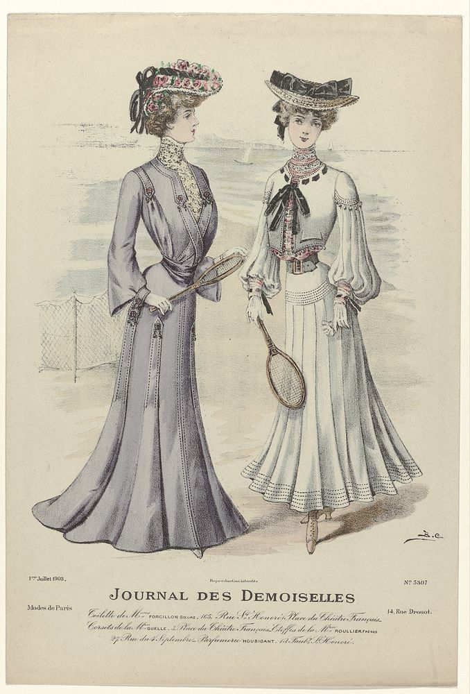 Journal des Demoiselles, 1 juillet 1903, No. 5307 : Toilette de Mmes Forcillon Soeurs (...) (1903) by anonymous and…