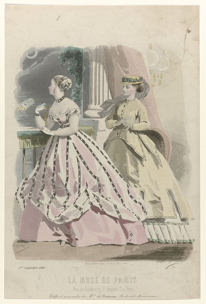 La Mode de Paris, 1 septembre 1866 : Etoffes et nouveautés (...) (1866) by A Paul, Emile Préval, Moine and Falconer