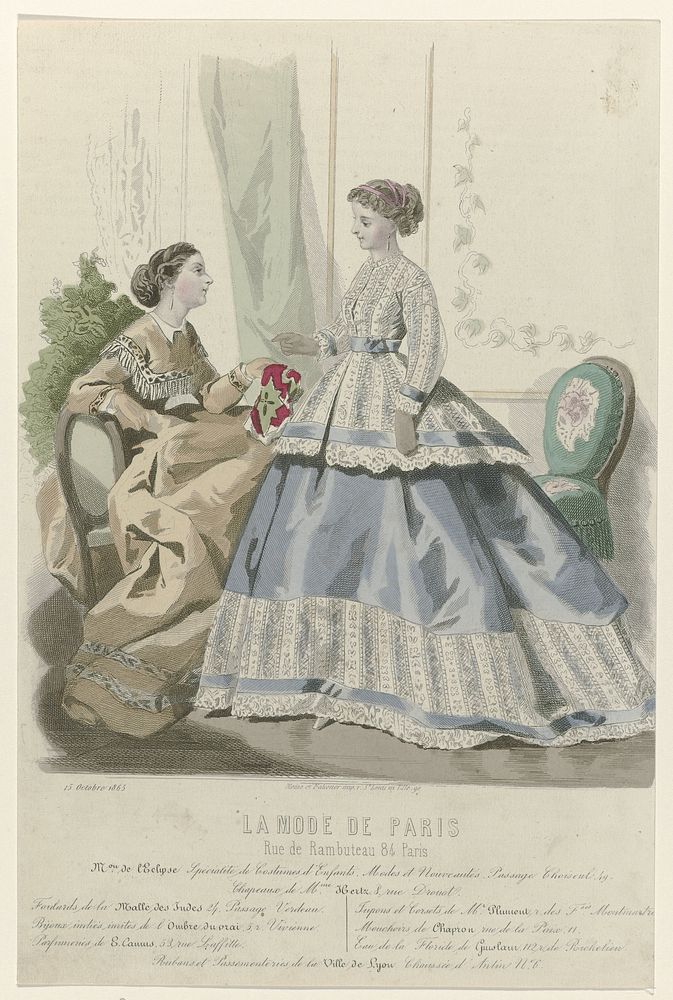 La Mode de Paris, 15 octobre 1865 : M.on de l'Eclips (...) (1865) by anonymous, Moine and Falconer