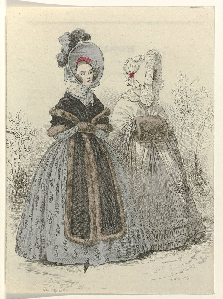 La Mode, 14 janvier 1837, Pl. 539 (1837) by Georges Jacques Gatine, Paul Gavarni, Alfred Xavier du Fougerais, Th Muret and…