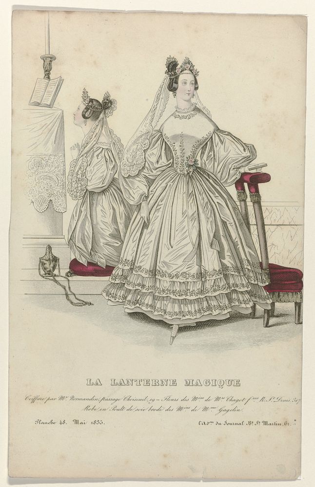 La Lanterne Magique, mai 1835, Pl. 48 : Coiffure par Mr Normandin (...) (1835) by anonymous