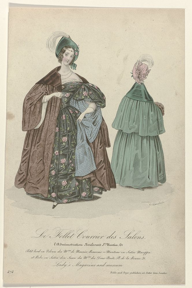 Le Follet Courrier des Salons, Lady's Magazine and museum, 1835-1836, No. 474: Petit bord en velours (...) (1835 - 1836) by…