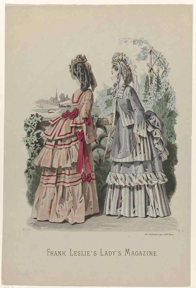 Frank Leslie's Lady's Magazine, 1871, NY.17, 998.B (1871) by A Bodin, Emile Préval, Ad Goubaud et Fils and Frank Leslie