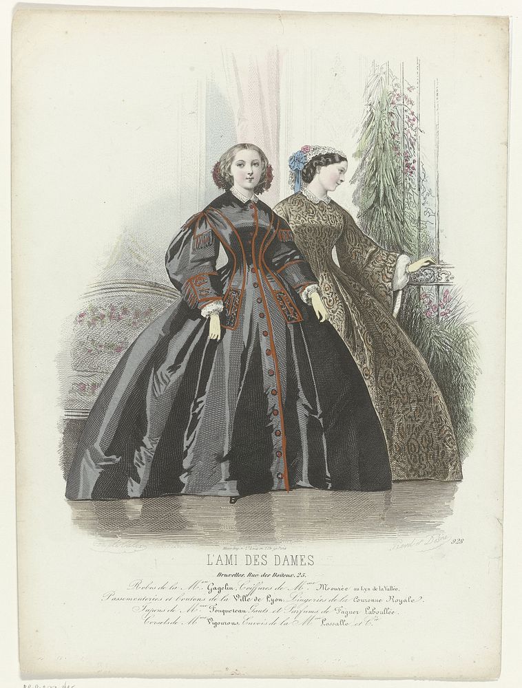 L'Ami des Dames, ca. 1863, No. 928 : Robes de la Mon. Gagelin (...) (c. 1863) by Préval, Désire, François Claudius Compte…