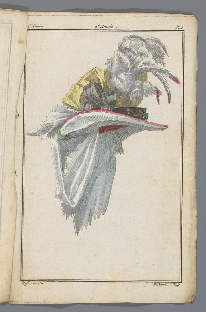 Magasin des Modes Nouvelles Françaises et Anglaises, 30 juillet 1787, 26e cahier, 2e année, Pl. 3 (1787) by A B Duhamel…