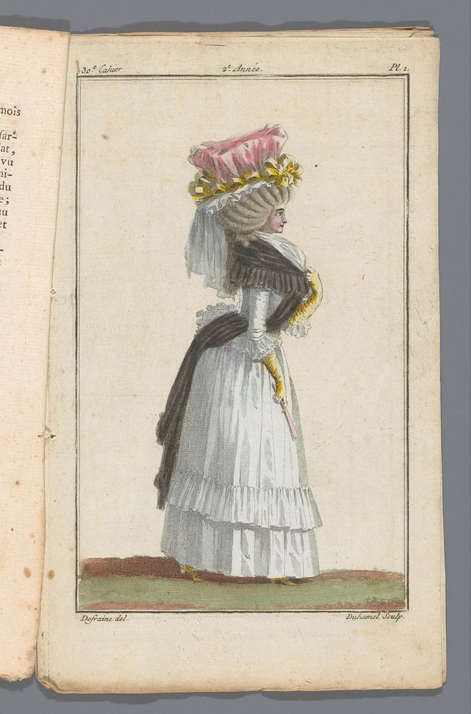 Magasin des Modes Nouvelles Françaises et Anglaises, 10 septembre 1787, 30e cahier, 2e année, Pl. 1 (1787) by A B Duhamel…