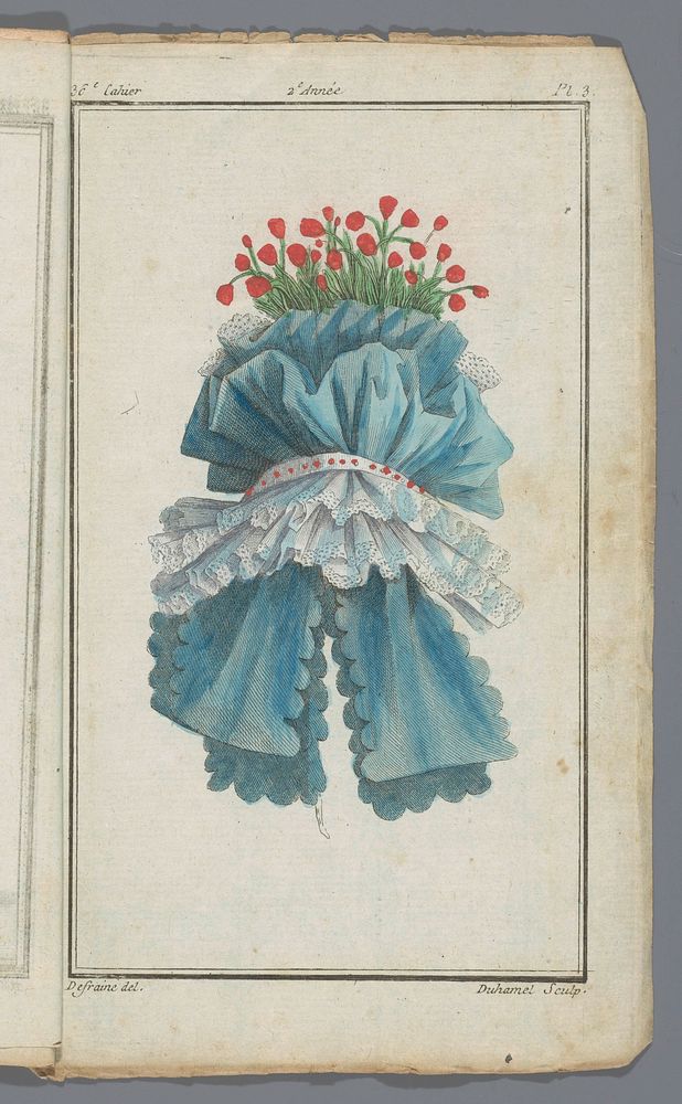 Magasin des Modes Nouvelles Françaises et Anglaises, 10 novembre 1787, 36e cahier, 2e année, Pl. 3 (1787) by A B Duhamel…