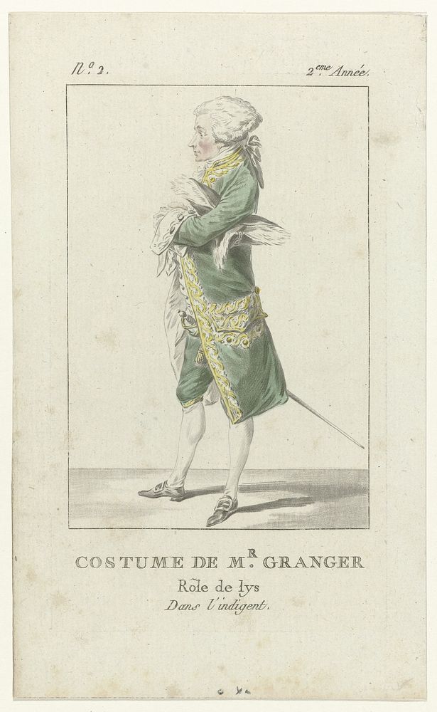 Costume de Mr. Granger, No. 2, 2eme. Année : Role de lys (...) (c. 1760 - c. 1800) by anonymous