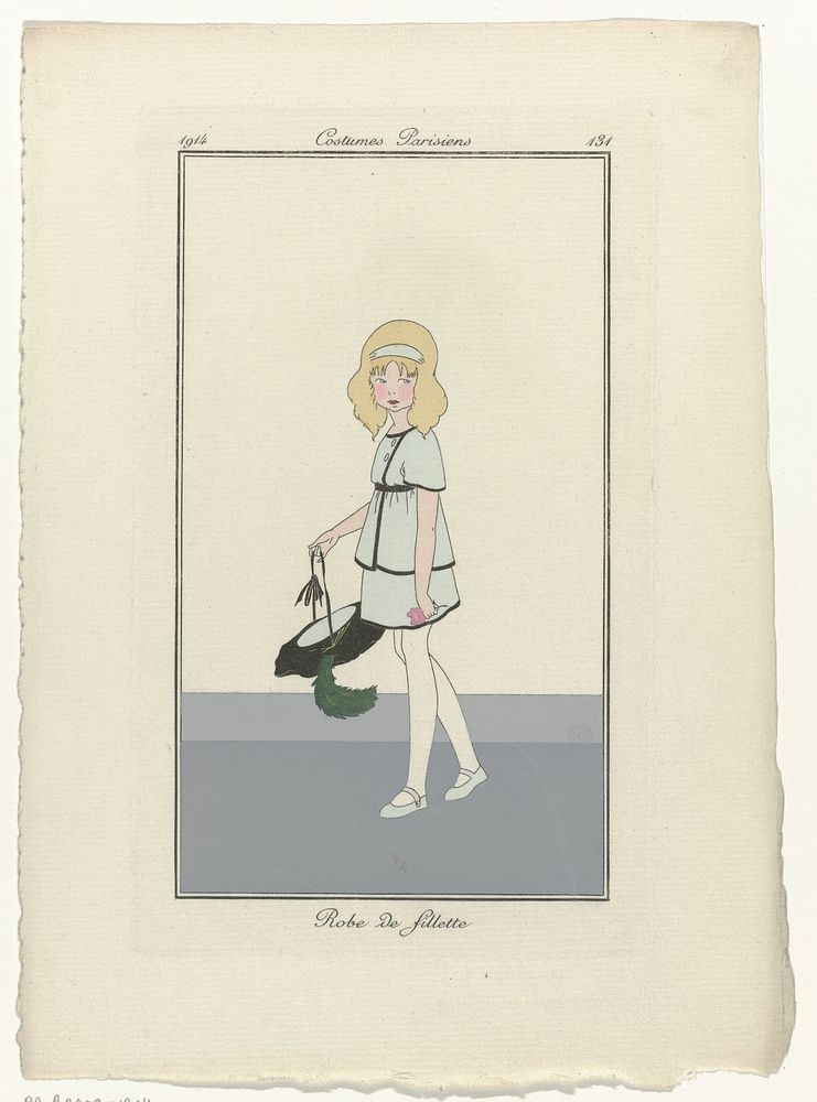 Journal des Dames et des Modes, Costumes Parisiens, 1914, No. 131 : Robe de fillette (1914) by Ray and anonymous