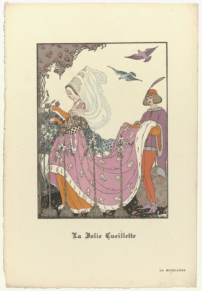 La Guirlande, Album Mensuel d'Art et de literature, 1919-1920 : La jolie Cueillette (1919 - 1920) by Gerda Wegener…