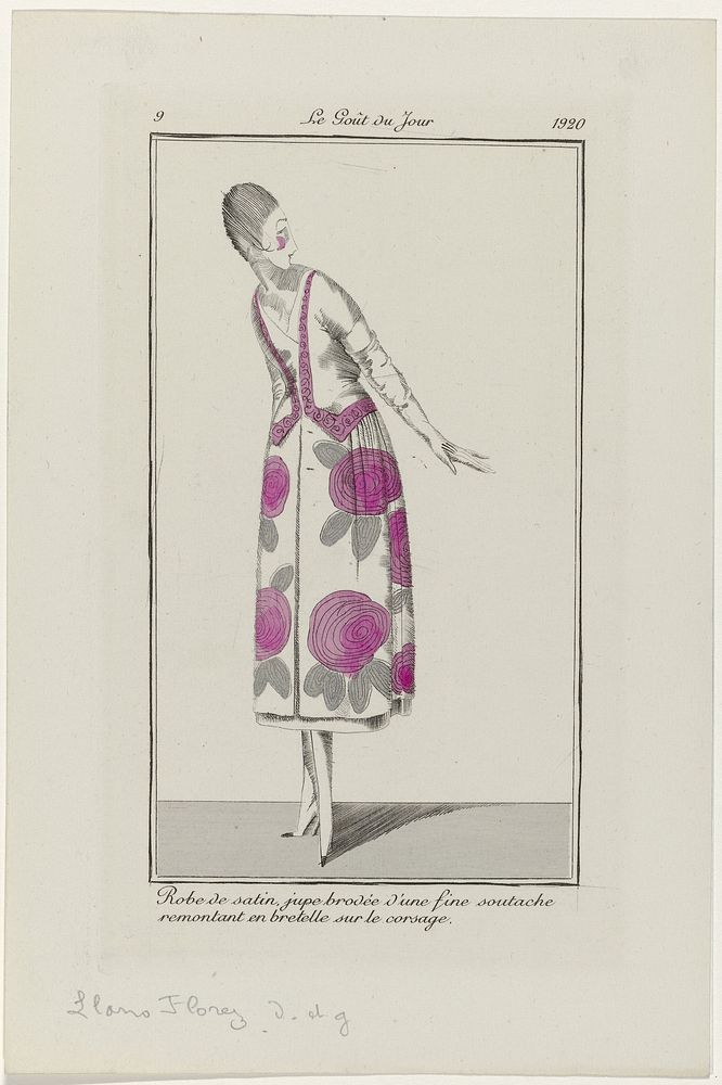 Le Goût du Jour, 1920, No. 9 :Robe de satin (...) (1920) by anonymous and François Bernouard