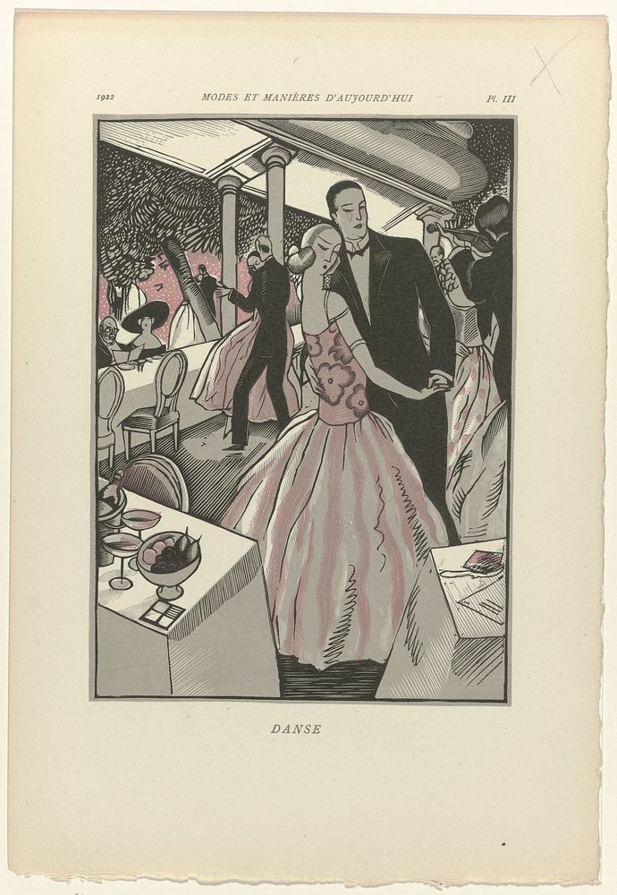 Modes et Manières d'Aujourd'hui, 1922, Pl. 3 : Danse (1923) by Fernand Siméon and anonymous
