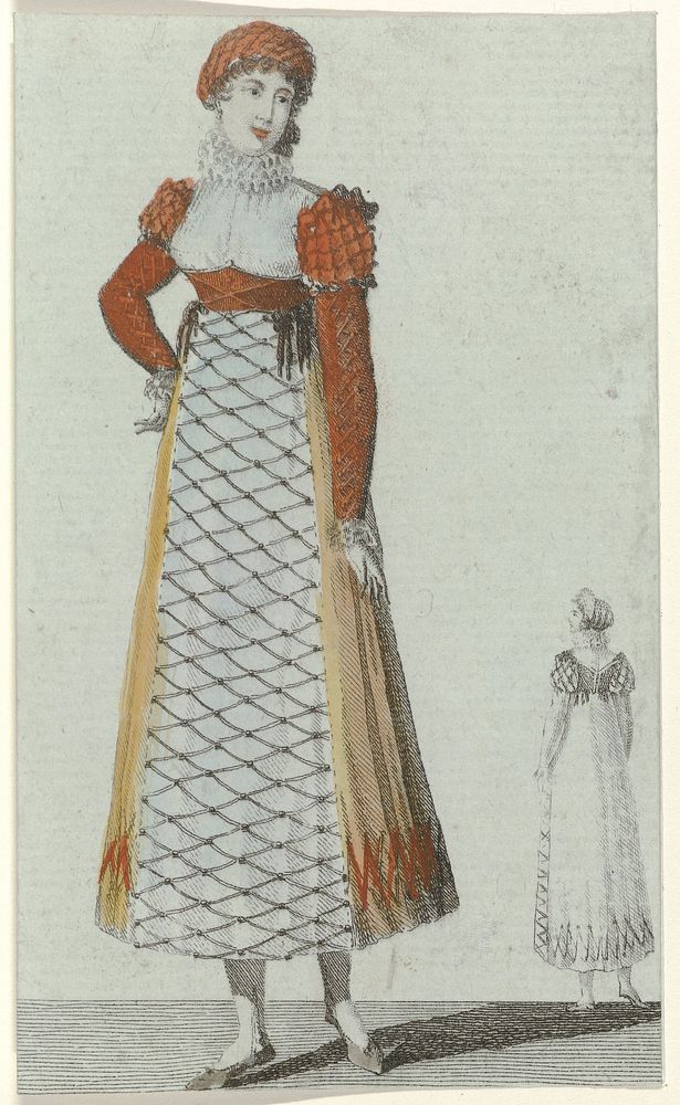 Vrouw van voren gezien (c. 1810) by anonymous