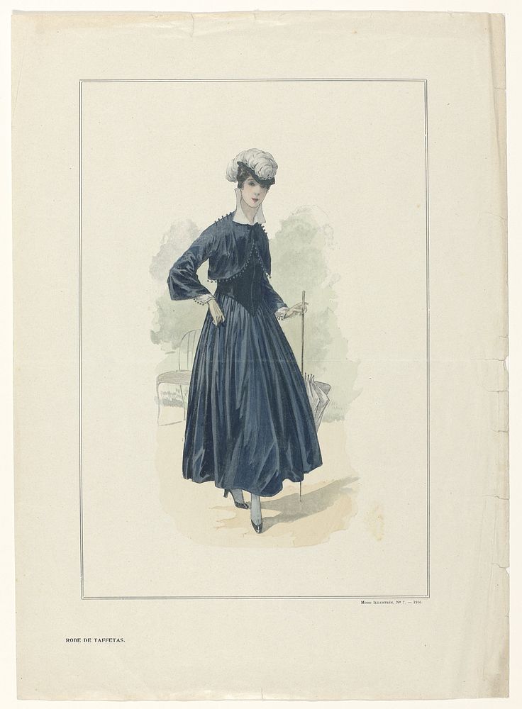La Mode Illustrée, 1916, No. 7 : Robe de Taffetas (1916) by anonymous