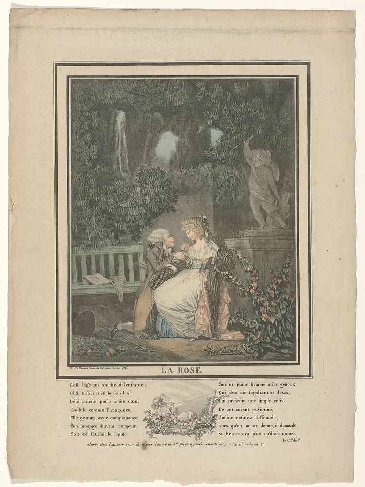 La Rose, 1788 (1788) by Philibert Louis Debucourt and Philibert Louis Debucourt