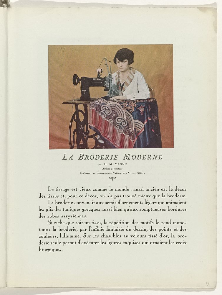 Art - Goût - Beauté, Feuillets de l' élégance féminine, Noël 1928, No. 100, 9e Année, p. 49 (1928) by anonymous and Charles…