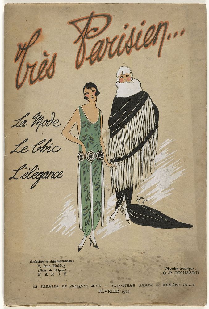 Très Parisien, février 1922, 3e année, No. 2 : La Mode Le Chic L'éléganc (...) (1922) by anonymous, G P Joumard and E Durand
