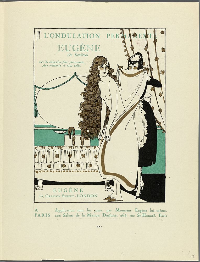 Gazette du Bon Ton, 1920 - No. 3, p. XXI: L'Ondulation permanente (1920) by anonymous, Lucien Vogel, The Field Press…