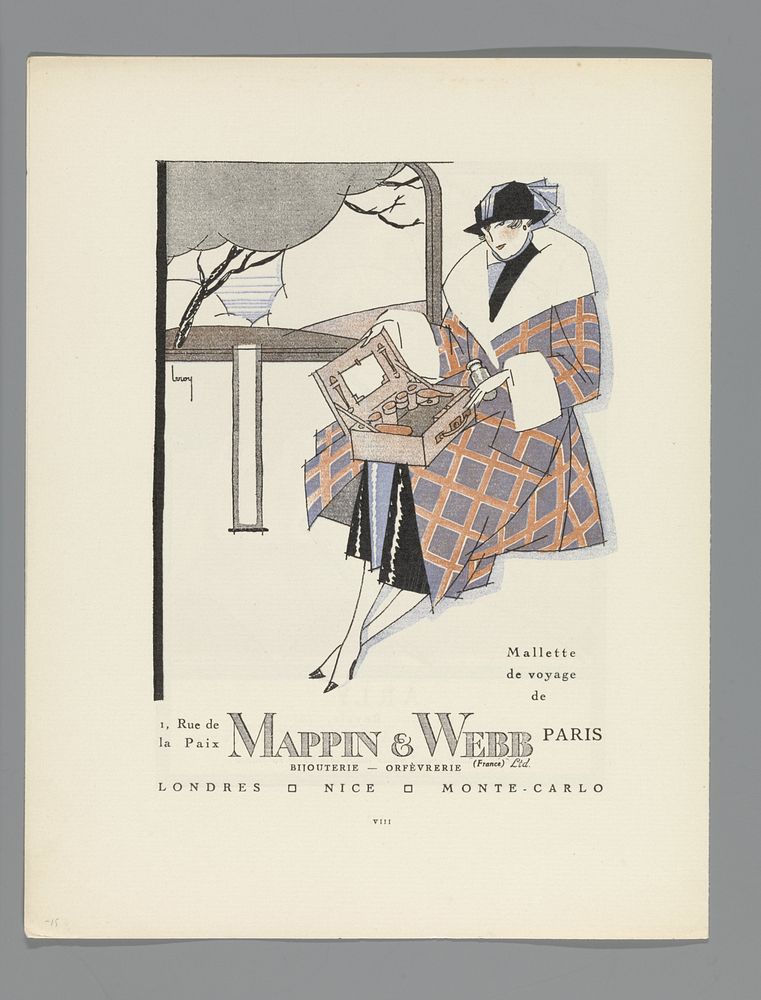 Gazette du Bon Ton, 1921 - No. 2, Pl. VIII: Advertentie Mappin & Webb (1921) by Leroy, anonymous, Lucien Vogel, The Field…