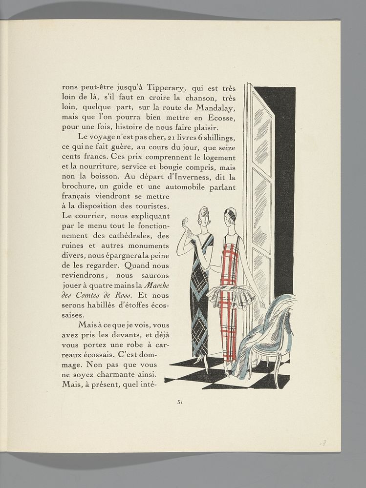 Gazette du Bon Ton, 1923, no. 2,  p. 51: La Vogue de l'Écossais (1923) by Lucien Vogel and Imprimerie Studium