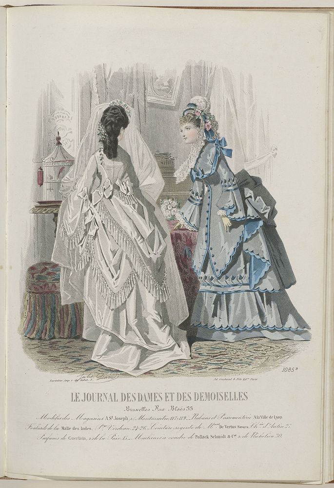 Journal des Dames et des Demoiselles, 15 Novembre 1872, No. 1085B (1872) by Jules David 1808 1892, Ad Goubaud et Fils and…