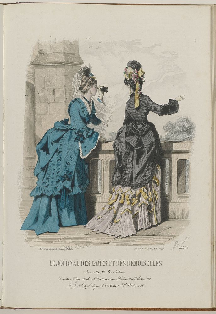 Journal des Dames et des Demoiselles, 15 Novembre 1872, no. 1092c (1872) by Jules David 1808 1892, Ad Goubaud et Fils and…